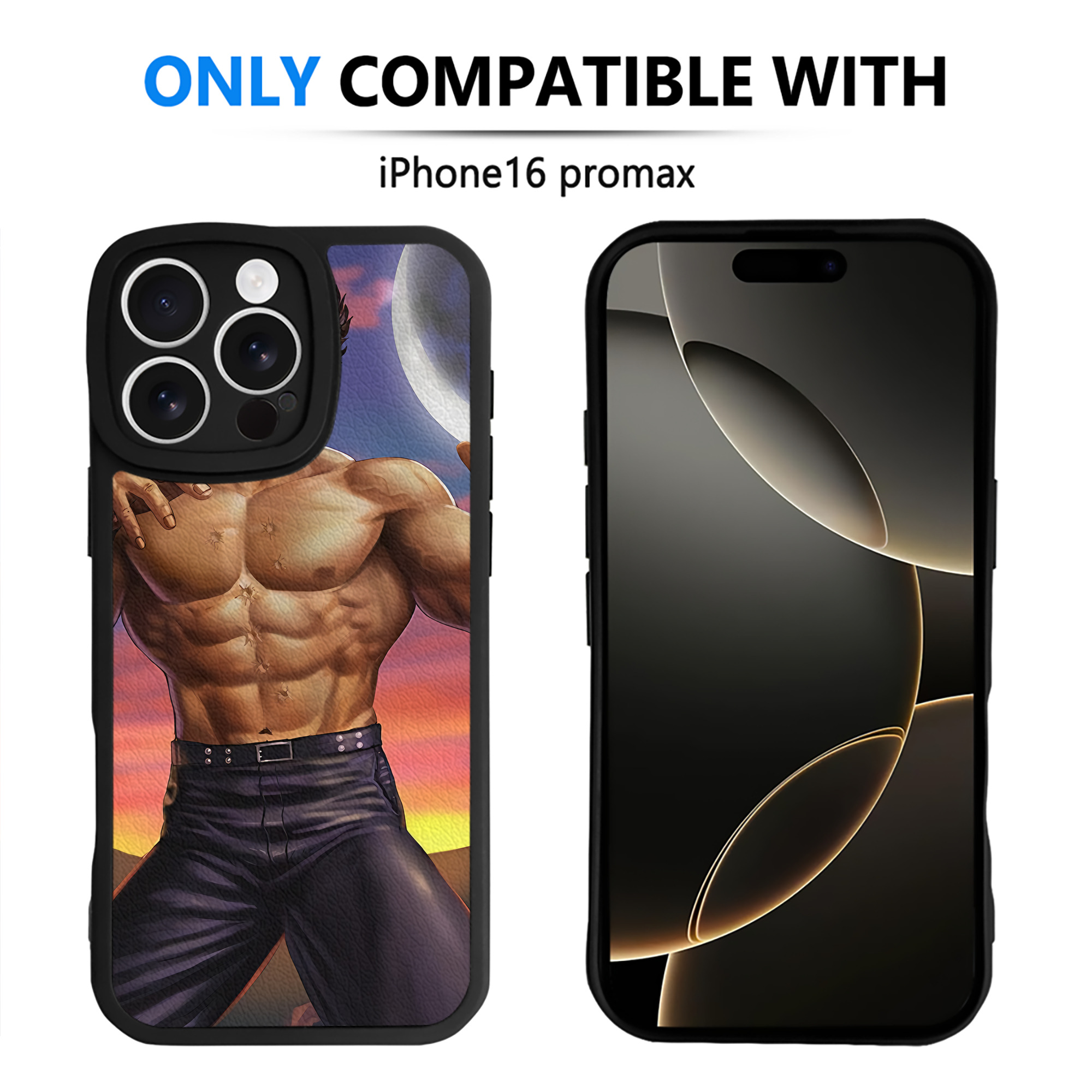 （画像用） 北斗の拳 Fist of the North Star 【iPhone 16シリーズ対応】シリコンスマホケース（レザー調） 材質：シリコン